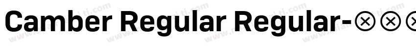 Camber Regular Regular字体转换